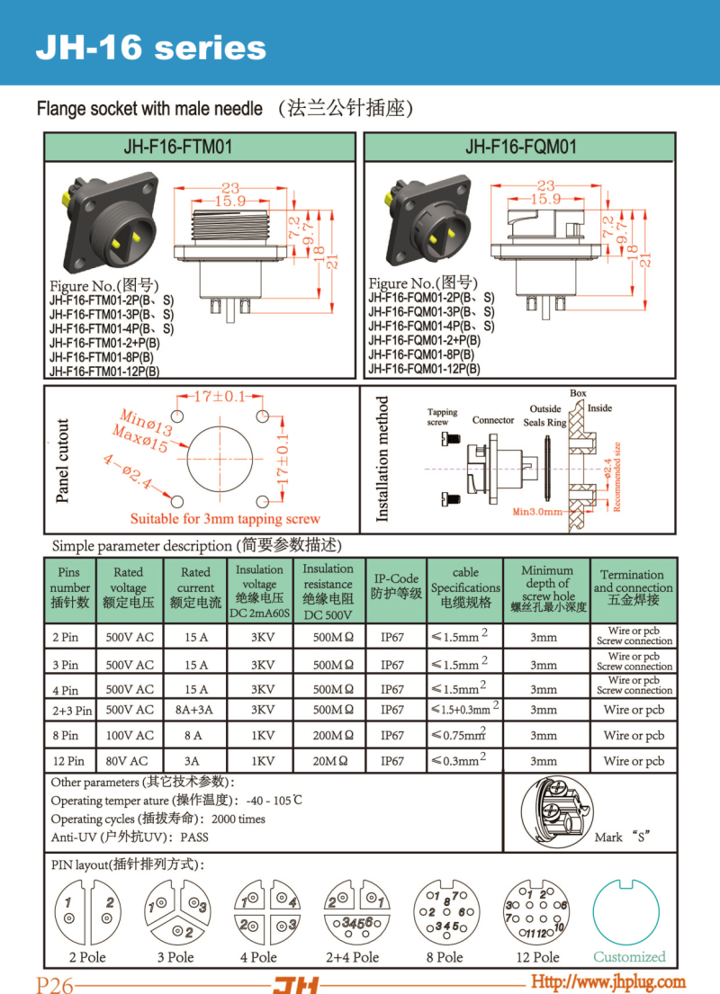 P26-JH-16 series-flange socket with male needle.jpg